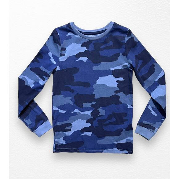 Marks & Spencer Blue Camo PJ Top, Size 7/8 - Picture 1 of 7